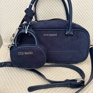 Steve Madden Dark Blue Satchel Set